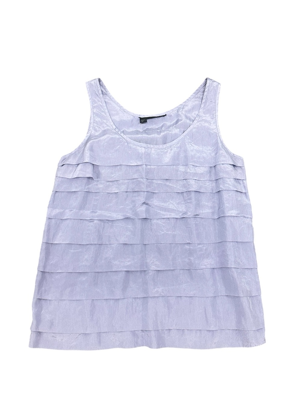 Eileen Fisher Womens  tiered 100% Silk Tank top Periwinkle sz XS